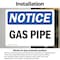 Signmission Gas Pipe OSHA Notice Sign, Vinyl Decal, 5in W x 3.5in L, 2PK OS-2PACK-NS-D-35-L-13018 - alternate 4